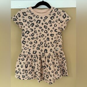 Kids Art Class Leopard Tan and Black Knit Dress
